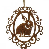Zajączek do zawieszenia patynowana ozdoba wielkanocna metalowa zajączek wielkanocny W20cm