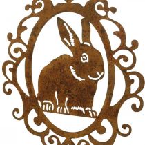 Zajączek do zawieszenia patynowana ozdoba wielkanocna metalowa zajączek wielkanocny W20cm