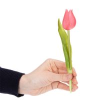 Produkt Wysokiej jakości kwiat tulipana jako realistyczna replika do wazonów stołowych, 21 cm, 6 sztuk