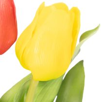 Produkt Sztuczne tulipany, rustykalna wiosenna dekoracja na każdy stół, wazon, 30 cm, 7 sztuk