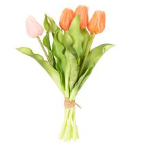 Produkt Sztuczne tulipany do wiosennej dekoracji, salonu i kuchni, o realistycznym wyglądzie, 30 cm, 7 sztuk