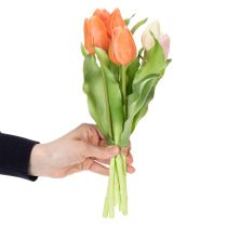 Produkt Sztuczne tulipany do wiosennej dekoracji, salonu i kuchni, o realistycznym wyglądzie, 30 cm, 7 sztuk