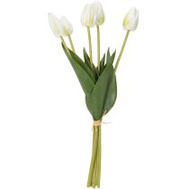 Produkt Dekoracyjne sztuczne kwiaty tulipanów do stylowych wnętrz, 40 cm, 5 szt.
