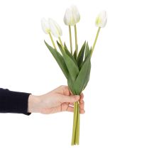 Produkt Dekoracyjne sztuczne kwiaty tulipanów do stylowych wnętrz, 40 cm, 5 szt.