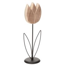Produkt Dekoracyjny obiekt Tulip na stojaku, elegancki i ponadczasowy element wystroju wnętrz, 33,5 cm