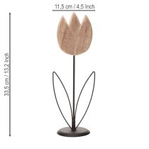 Produkt Dekoracyjny obiekt Tulip na stojaku, elegancki i ponadczasowy element wystroju wnętrz, 33,5 cm