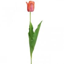 Tulipan sztuczny kwiat czerwony, pomarańczowy Sztuczny wiosenny kwiat wys.67cm