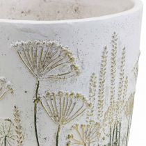 Sadzarka Duża Doniczka Ceramiczna Białe Złoto Ø20.5cm W20cm