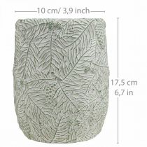 Produkt Sadzarka ceramiczna zielona biała szara sosna gałązki Ø12cm H17.5cm