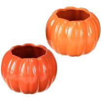 Produkt Doniczka ceramiczna dynia pomarańczowa mix Ø14cm wys.10cm 2 szt.