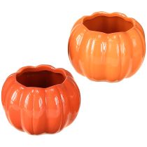 Produkt Doniczka ceramiczna dynia pomarańczowa Ø9,5cm wys.6,5cm 4 szt.