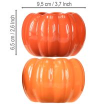 Produkt Doniczka ceramiczna dynia pomarańczowa Ø9,5cm wys.6,5cm 4 szt.