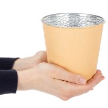 Produkt Doniczka metalowa, pastelowo pomarańczowa, Ø13,5cm H12,5cm