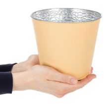 Produkt Doniczka metalowa, pastelowa pomarańczowa, Ø16cm H14cm