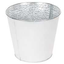 Produkt Doniczka metalowa, pastelowa biel, Ø16cm H14cm