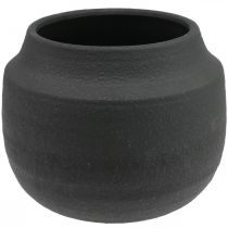 Sadzarka czarna doniczka ceramiczna Ø27cm W23cm
