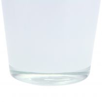 Produkt Szklana doniczka biała Ø11,5 cm W11 cm