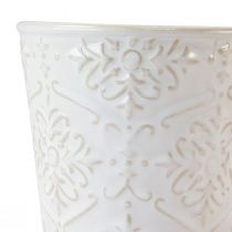 Produkt Donica ceramiczna donica biała Ø11cm W11cm 3szt