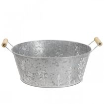 Doniczka metalowa ozdobna miska kwiaty z uchwytem Ø24,5cm W10cm
