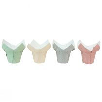 Produkt Doniczka papierowa w kropki opakowanie prezentowe kwiaty Ø7cm wys.14cm 12 szt.