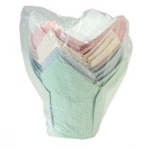 Produkt Doniczka papierowa w kropki opakowanie prezentowe kwiaty Ø9cm W16cm 8 szt