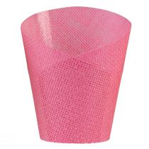 Produkt Papier doniczkowy tkany różowy, żółty, zielony Ø7cm W13cm 12szt