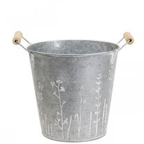 Sadzarka do sadzarki vintage dekoracyjne metalowe wiadro Ø16cm W15cm