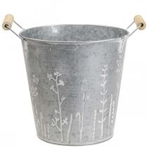 Sadzarka do sadzarki vintage ozdobne metalowe wiadro Ø21,5 cm wys. 19 cm