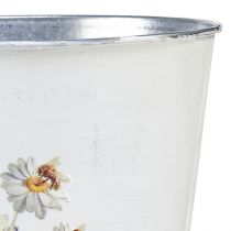 Produkt Donica na kwiaty doniczkowe z białego metalu Ø16 cm W14,5 cm