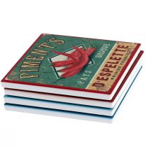 Produkt Podstawki pod szklanki ceramiczne warzywa owocowe 10×10cm 4szt