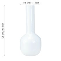 Produkt Nowoczesny wazon dekoracyjny metalowy wazon kremowo-biały Ø10,5cm H25,5cm