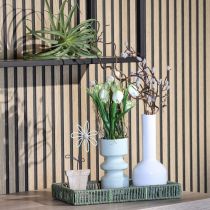 Produkt Nowoczesny wazon dekoracyjny metalowy wazon kremowo-biały Ø10,5cm H25,5cm