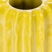 Produkt Ceramiczny wazon w kształcie kaktusa, ryflowana struktura, nowoczesny design, 13 cm, 4 sztuki