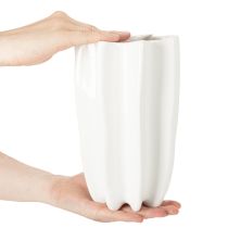 Produkt Wazon żebrowany, wysoki wazon dekoracyjny na suszone kwiaty, 24 cm