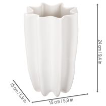 Produkt Wazon żebrowany, wysoki wazon dekoracyjny na suszone kwiaty, 24 cm