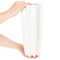 Produkt Wazon na kwiaty, żłobkowany, nowoczesny, dekoracyjny, 38 cm