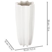 Produkt Wazon na kwiaty, żłobkowany, nowoczesny, dekoracyjny, 38 cm