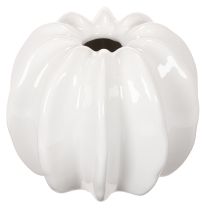 Produkt Ceramiczny wazon w kształcie dyni, biały, dekoracja domu, 15 cm