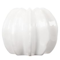 Produkt Ceramiczny wazon w kształcie dyni, biały, dekoracja domu, 15 cm