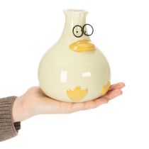 Produkt Wazon z figurką kaczki, ceramiczny, wesoły wzór, idealny do nowoczesnych wnętrz, 15 cm, 2 sztuki