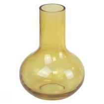 Produkt Wazon Żółty szklany wazon Bulwiasty wazon szklany Ø10,5cm W15cm