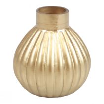 Wazon złoty szklany wazon bulwiasty dekoracyjny wazon szklany Ø10,5cm wys. 11,5cm