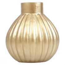 Wazon złoty szklany wazon bulwiasty dekoracyjny wazon szklany Ø10,5cm wys. 11,5cm