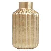 Produkt Wazon złoty szklany wazon z rowkami szklany wazon na kwiaty Ø8cm W14cm
