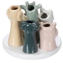 Produkt Dekoracyjne figurki zwierząt w wazonie, idealne do zabawnych aranżacji pokoju, 13 cm