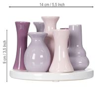 Produkt Zestaw wazonów ceramicznych, element dekoracyjny do salonu, nowoczesny, 14 cm