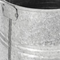 Produkt Ocynkowana dekoracyjna konewka, metalowa, szara, w stylu vintage, 1,7 l, wys. 23 cm, do stylowych dekoracji kwiatowych i doniczek