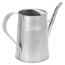 Produkt Ocynkowana dekoracyjna konewka, metalowa, szara, w stylu vintage, 1,7 l, wys. 23 cm, do stylowych dekoracji kwiatowych i doniczek