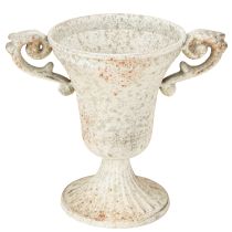 Produkt Metalowy kubek dekoracyjny w stylu vintage z uchwytem Shabby Chic H14,5cm