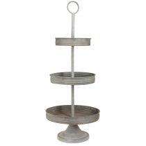 Produkt Vintage etagere metal szary 3-poziomowy Ø30,5cm W78cm